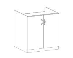 ROYAL – Kuchenna szafka zlewozmywakowa 60 (D60Z)