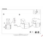PARADISE - fotel wypoczynkowy z fukcją elektrycznego rozkładania oraz funkcją kołyski