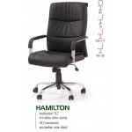 HAMILTON- fotel obrotowy gabinetowy czarne