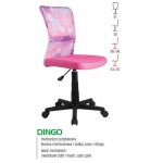 DINGO - fotel młodzieżowy obrotowy różowy