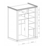ANTICA - Szafa przesuwna z lustrem 146 2D (A-146)