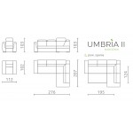 UMBRIA II - Narożnik 276 x 207 cm + Fotel