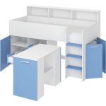 LEO L - łóżko piętrowe z biurkiem  bez materaca - 6 kolorów