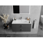 ANUK - Szafka łazienkowa 2D z umywalką wpuszczaną (34) - DUŻO kolorów, 5 szerokości