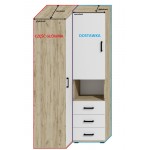 VICTORIA - Szafa narożna 2D3SZ 60-100 (104) - DUŻO kolorów, 5 szerokości, 6 głębokości